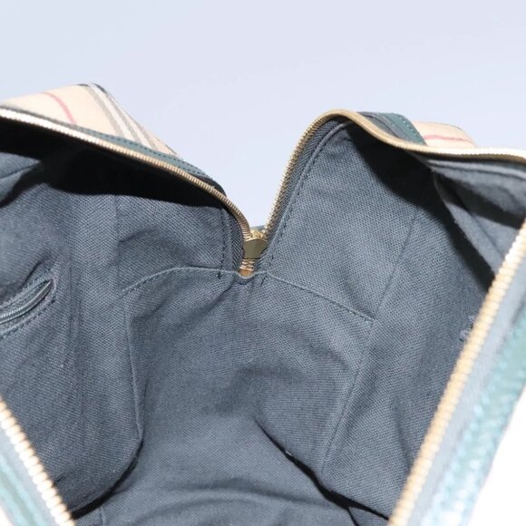 BURBERRY Nova Check Hand Bag PVC Beige Gold Auth - Picture 7 of 16